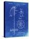 PP270-Faded Blueprint Vintage Ski Pole Patent Poster-Cole Borders-Premier Image Canvas