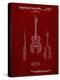 PP306-Burgundy Buck Owens American Guitar Patent Poster-Cole Borders-Premier Image Canvas