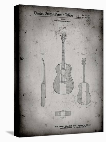 PP306-Faded Grey Buck Owens American Guitar Patent Poster-Cole Borders-Premier Image Canvas