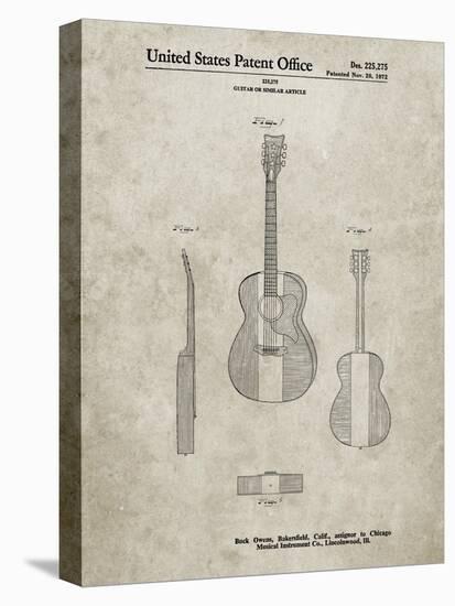 PP306-Sandstone Buck Owens American Guitar Patent Poster-Cole Borders-Premier Image Canvas