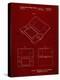 PP346-Burgundy Nintendo DS Patent Poster-Cole Borders-Premier Image Canvas