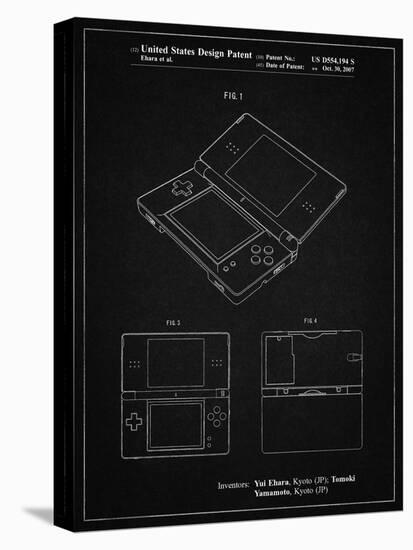 PP346-Vintage Black Nintendo DS Patent Poster-Cole Borders-Premier Image Canvas