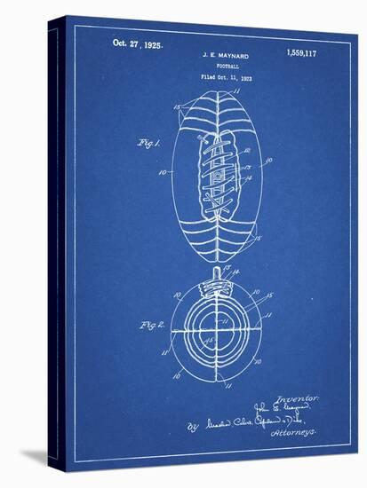 PP379-Blueprint Football Game Ball 1925 Patent Poster-Cole Borders-Premier Image Canvas