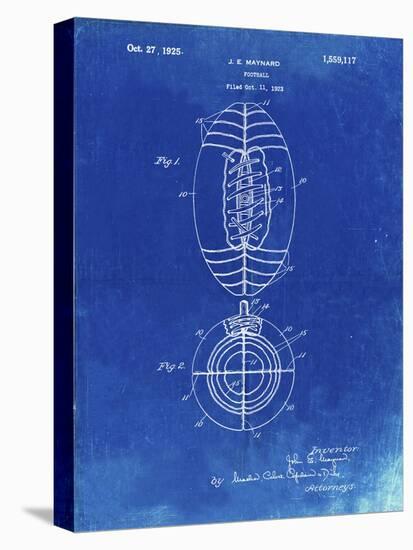 PP379-Faded Blueprint Football Game Ball 1925 Patent Poster-Cole Borders-Premier Image Canvas