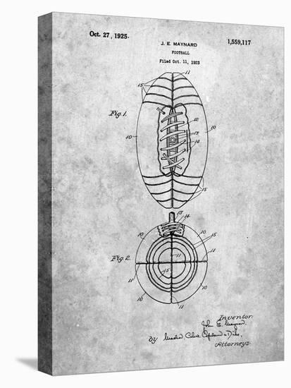 PP379-Slate Football Game Ball 1925 Patent Poster-Cole Borders-Premier Image Canvas