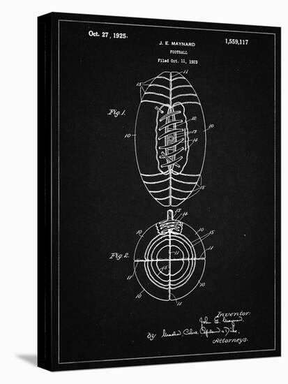 PP379-Vintage Black Football Game Ball 1925 Patent Poster-Cole Borders-Premier Image Canvas