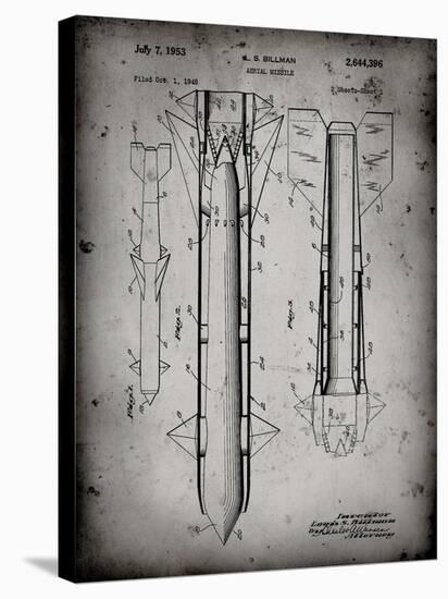 PP384-Faded Grey Aerial Missile Patent Poster-Cole Borders-Premier Image Canvas