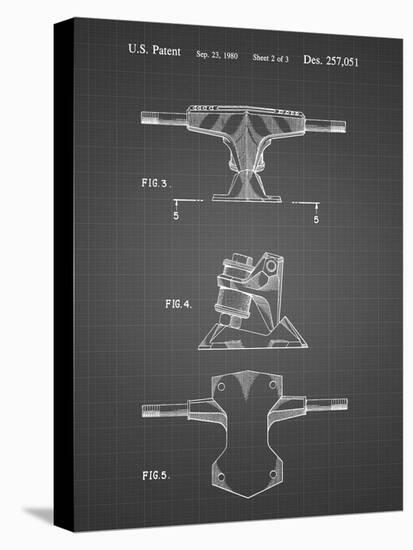 PP385-Black Grid Skateboard Trucks Patent Poster-Cole Borders-Premier Image Canvas