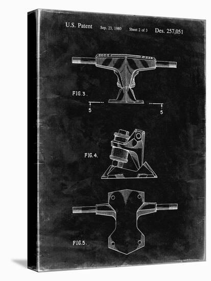 PP385-Black Grunge Skateboard Trucks Patent Poster-Cole Borders-Premier Image Canvas