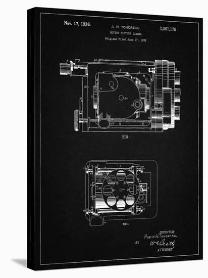 PP390-Vintage Black Motion Picture Camera 1932 Patent Poster-Cole Borders-Premier Image Canvas