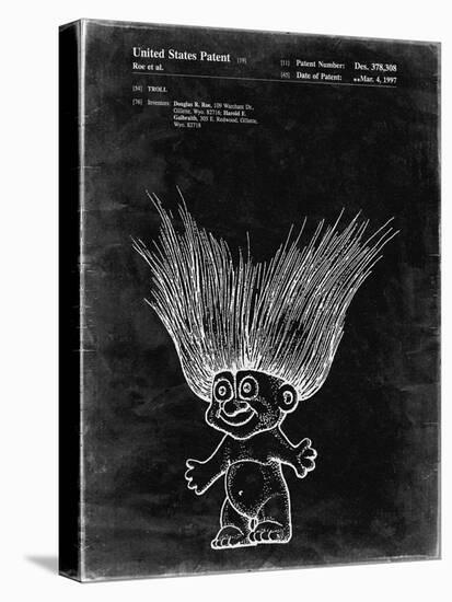 PP406-Black Grunge Troll Doll Patent Poster-Cole Borders-Premier Image Canvas