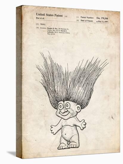 PP406-Vintage Parchment Troll Doll Patent Poster-Cole Borders-Premier Image Canvas