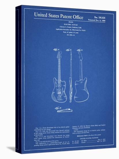 PP417-Blueprint Fender Jazzmaster Guitar Patent Poster-Cole Borders-Premier Image Canvas