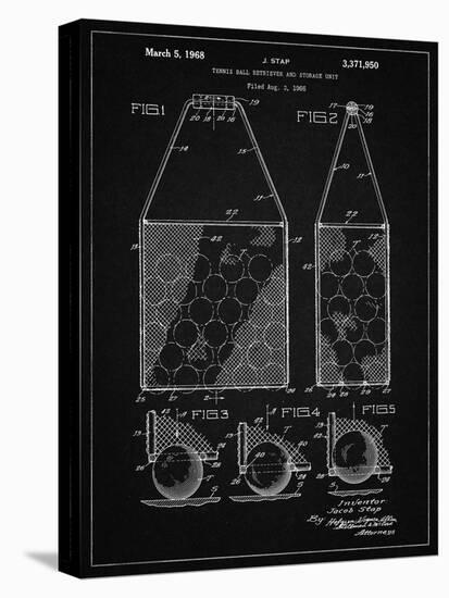 PP436-Vintage Black Tennis Hopper Patent Poster-Cole Borders-Premier Image Canvas