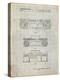 PP448-Antique Grid Parchment Hitachi Boom Box Patent Poster-Cole Borders-Premier Image Canvas