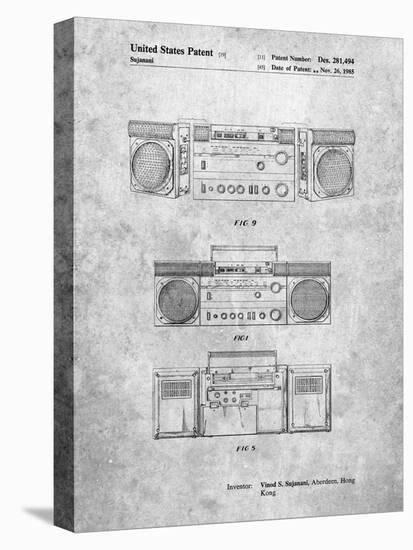 PP448-Slate Hitachi Boom Box Patent Poster-Cole Borders-Premier Image Canvas