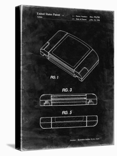 PP451-Black Grunge Nintendo 64 Game Cartridge Patent Poster-Cole Borders-Premier Image Canvas