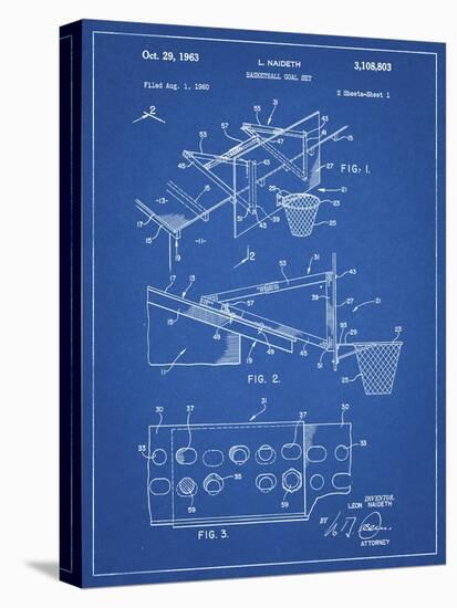 PP454-Blueprint Basketball Adjustable Goal 1962 Patent Poster-Cole Borders-Premier Image Canvas