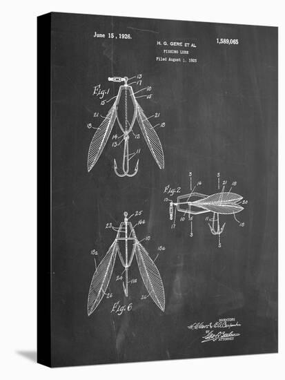 PP476-Chalkboard Surface Fishing Lure Patent Poster-Cole Borders-Premier Image Canvas