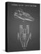 PP515-Black Grid Star Wars RZ-1 A Wing Starfighter Patent Print-Cole Borders-Premier Image Canvas