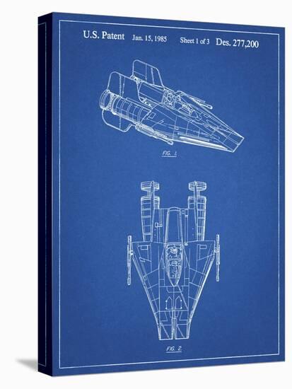 PP515-Blueprint Star Wars RZ-1 A Wing Starfighter Patent Print-Cole Borders-Premier Image Canvas