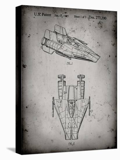 PP515-Faded Grey Star Wars RZ-1 A Wing Starfighter Patent Print-Cole Borders-Premier Image Canvas