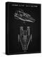 PP515-Vintage Black Star Wars RZ-1 A Wing Starfighter Patent Print-Cole Borders-Premier Image Canvas