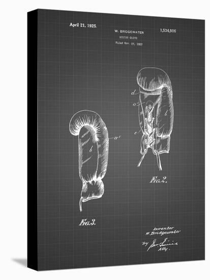 PP517-Black Grid Boxing Glove 1925 Patent Poster-Cole Borders-Premier Image Canvas