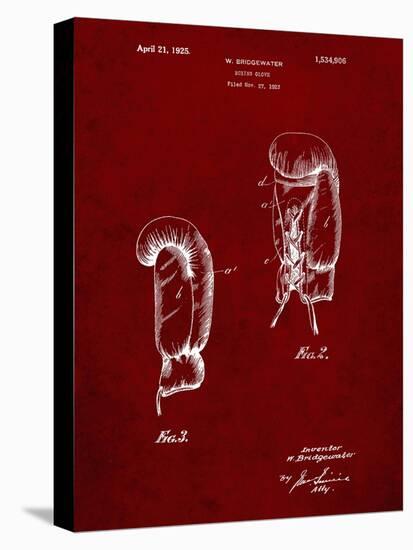 PP517-Burgundy Boxing Glove 1925 Patent Poster-Cole Borders-Premier Image Canvas