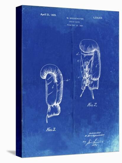 PP517-Faded Blueprint Boxing Glove 1925 Patent Poster-Cole Borders-Premier Image Canvas