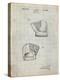 PP538-Antique Grid Parchment A.J. Turner Baseball Mitt Patent Poster-Cole Borders-Premier Image Canvas