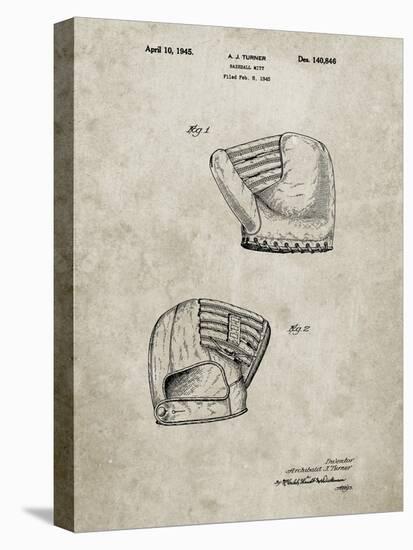 PP538-Sandstone A.J. Turner Baseball Mitt Patent Poster-Cole Borders-Premier Image Canvas