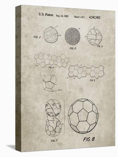 PP54-Sandstone Soccer Ball 1985 Patent Poster-Cole Borders-Premier Image Canvas