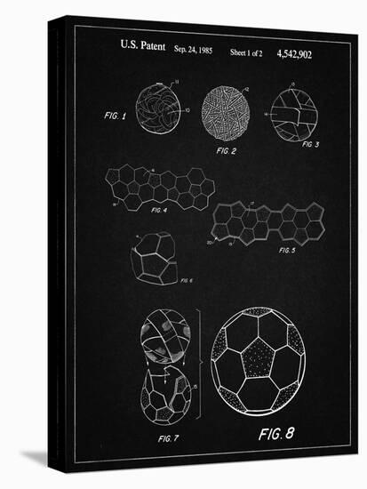 PP54-Vintage Black Soccer Ball 1985 Patent Poster-Cole Borders-Premier Image Canvas