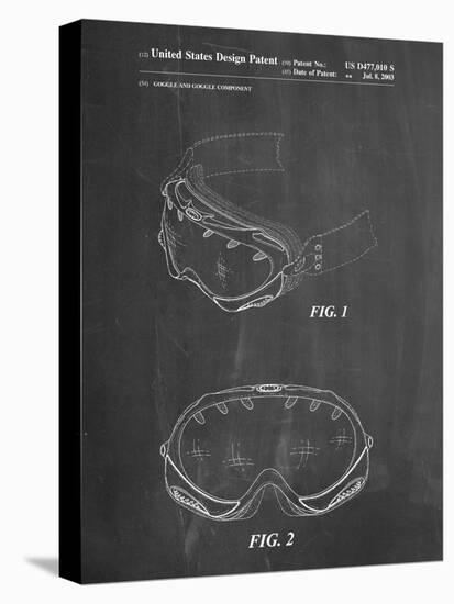 PP554-Chalkboard Ski Goggles Patent Poster-Cole Borders-Premier Image Canvas