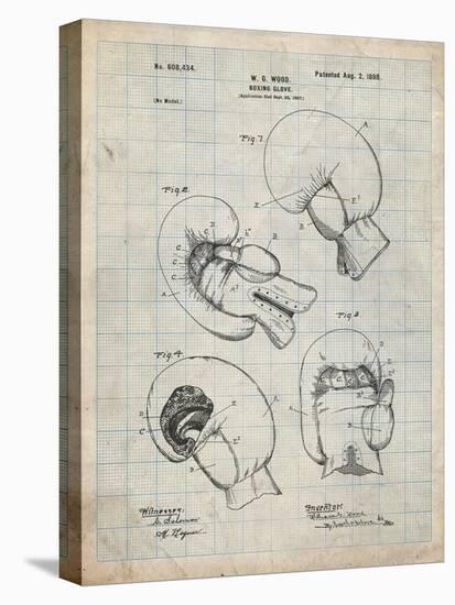 PP58-Antique Grid parchment Vintage Boxing Glove 1898 Patent Poster-Cole Borders-Premier Image Canvas