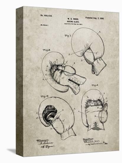 PP58-Sandstone Vintage Boxing Glove 1898 Patent Poster-Cole Borders-Premier Image Canvas