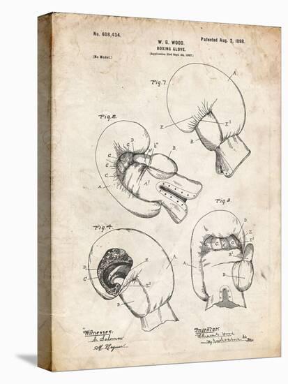 PP58-Vintage Parchment Vintage Boxing Glove 1898 Patent Poster-Cole Borders-Premier Image Canvas