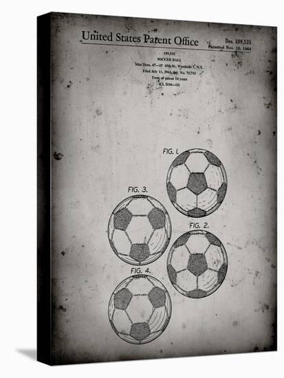PP587-Faded Grey Soccer Ball 4 Image Patent Poster-Cole Borders-Premier Image Canvas
