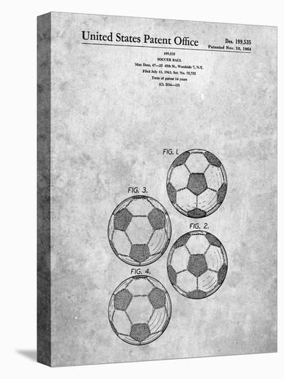 PP587-Slate Soccer Ball 4 Image Patent Poster-Cole Borders-Premier Image Canvas