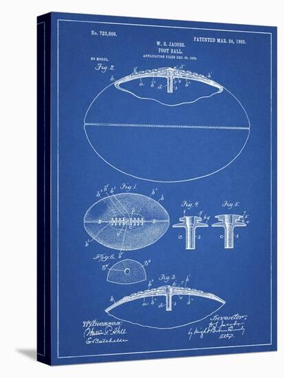 PP601-Blueprint Football Game Ball 1902 Patent Poster-Cole Borders-Premier Image Canvas