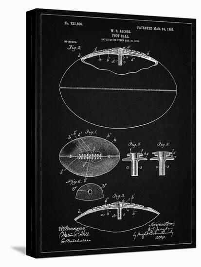 PP601-Vintage Black Football Game Ball 1902 Patent Poster-Cole Borders-Premier Image Canvas