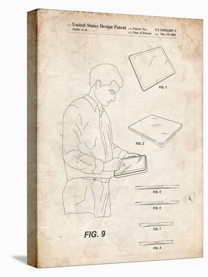 PP614-Vintage Parchment iPad Design 2005 Patent Poster-Cole Borders-Premier Image Canvas