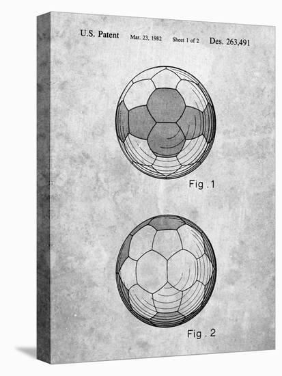 PP62-Slate Leather Soccer Ball Patent Poster-Cole Borders-Premier Image Canvas
