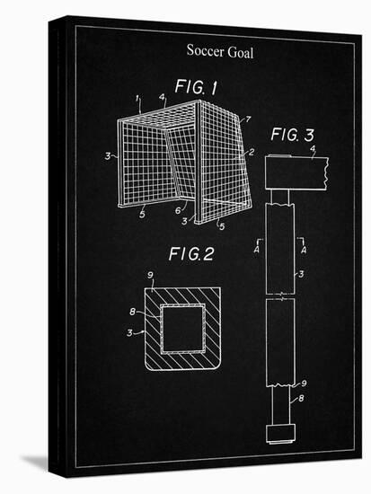 PP63-Vintage Black Soccer Goal Patent Poster-Cole Borders-Premier Image Canvas