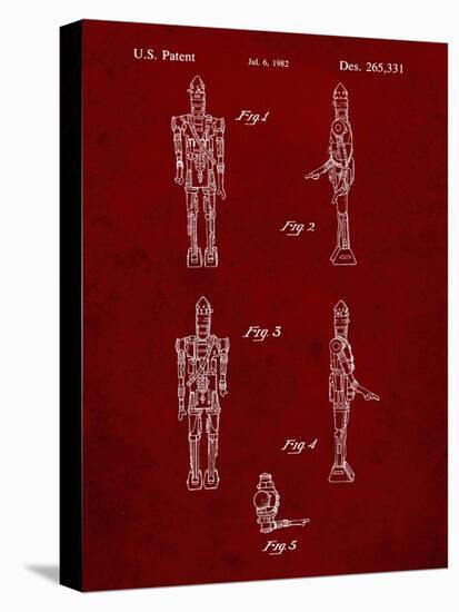 PP646-Burgundy Star Wars IG-88 Assassin Droid Patent Wall Art Poster-Cole Borders-Premier Image Canvas