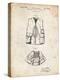 PP661-Vintage Parchment Hunting and Fishing Vest Patent Poster-Cole Borders-Premier Image Canvas