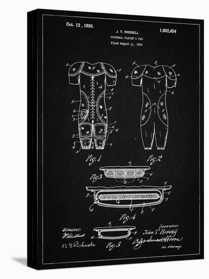 PP690-Vintage Black Ridell Football Pads 1926 Patent Poster-Cole Borders-Premier Image Canvas