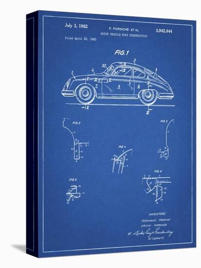 PP698-Blueprint 1960 Porsche 365 Patent Poster-Cole Borders-Premier Image Canvas