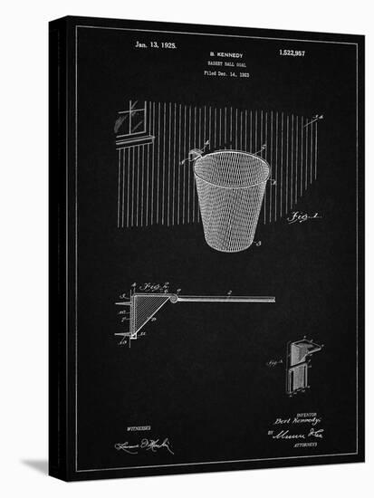 PP717-Vintage Black Basketball Goal Patent Poster-Cole Borders-Premier Image Canvas